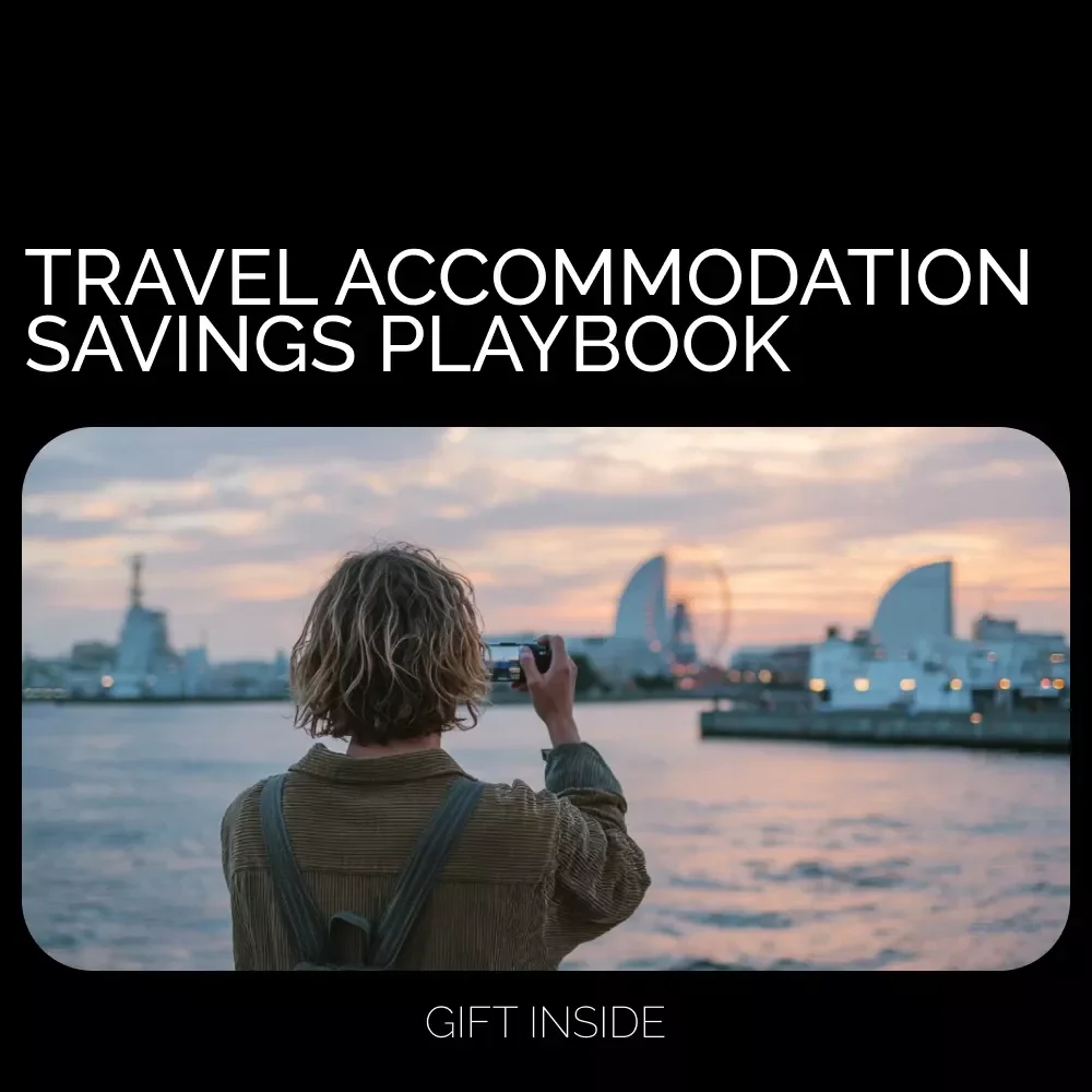 Travel Accommodation Savings Playbook – Checklist Guide on how to save money on accommodation while traveling | Budget Travel Planner & Booking Hacks Digital Download