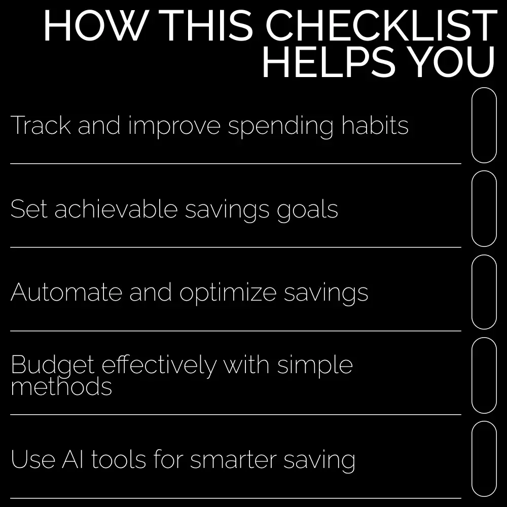Simple Steps to Financial Freedom: A Practical Checklist to Start Saving Money for the Future