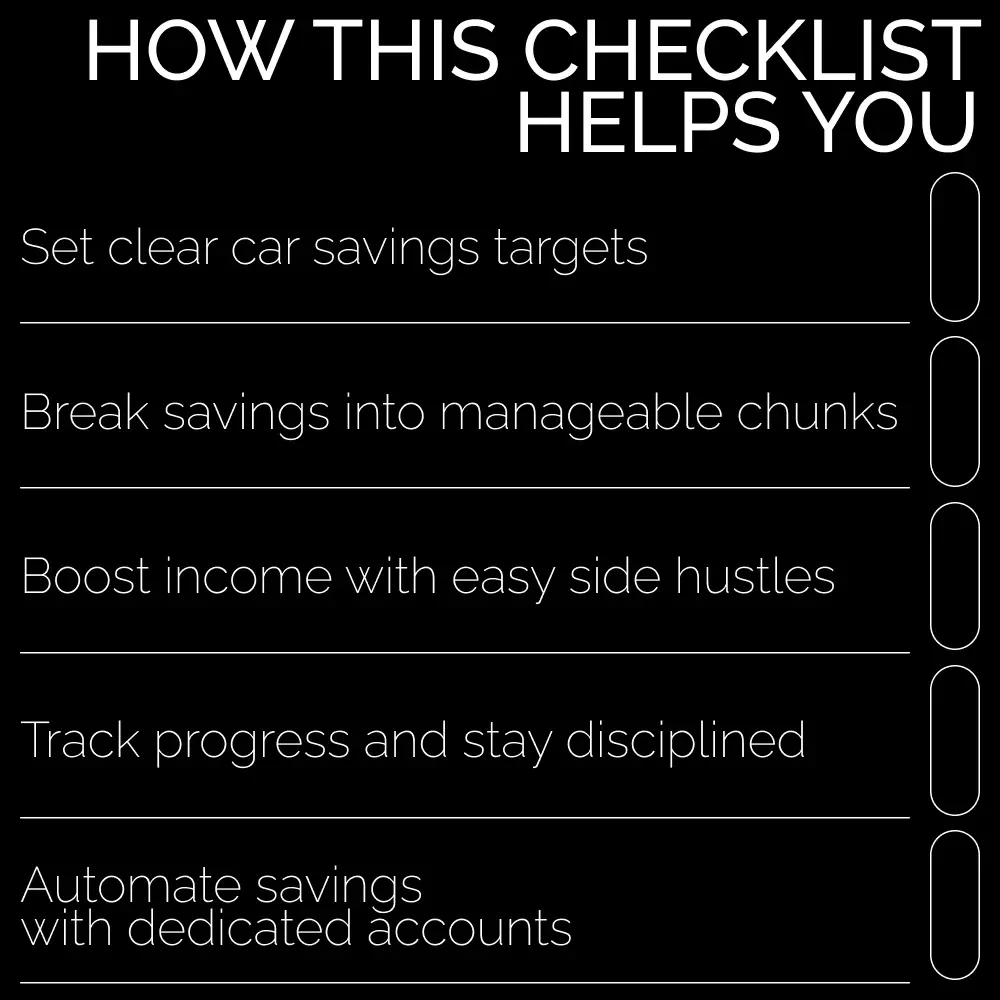 The Ultimate Car Savings Checklist: How to Save Up for Your Dream Car