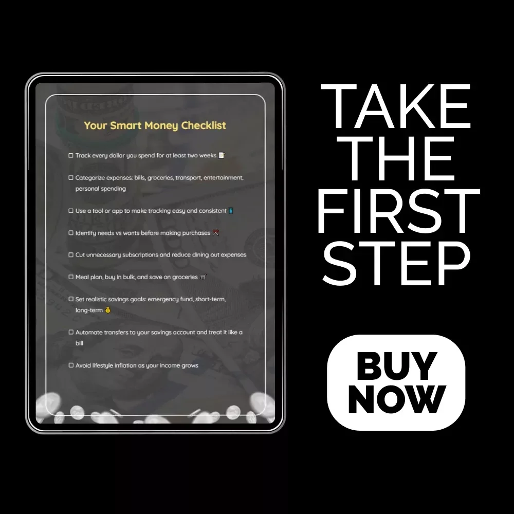 Your Smart Money Checklist: How to Manage Expenses and Save Money - Digital Download