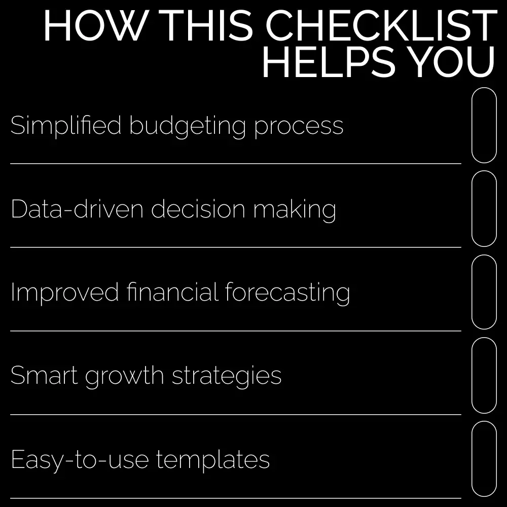 The Business Budget Power Checklist: How to Make a Budget for a Business with Confidence