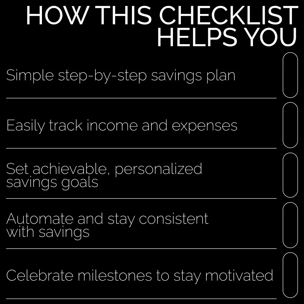 Smart Monthly Savings Checklist: How Much Money Should I Save Each Month? A Simple and Effective Guide to Reach Your Goals