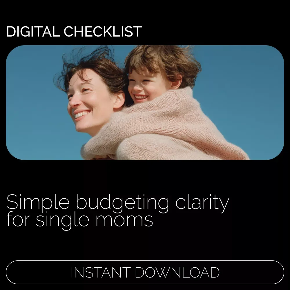 Smart Money, Strong Mom Checklist – Simple Budget Planner for Single Moms | How to Budget as a Single Mom