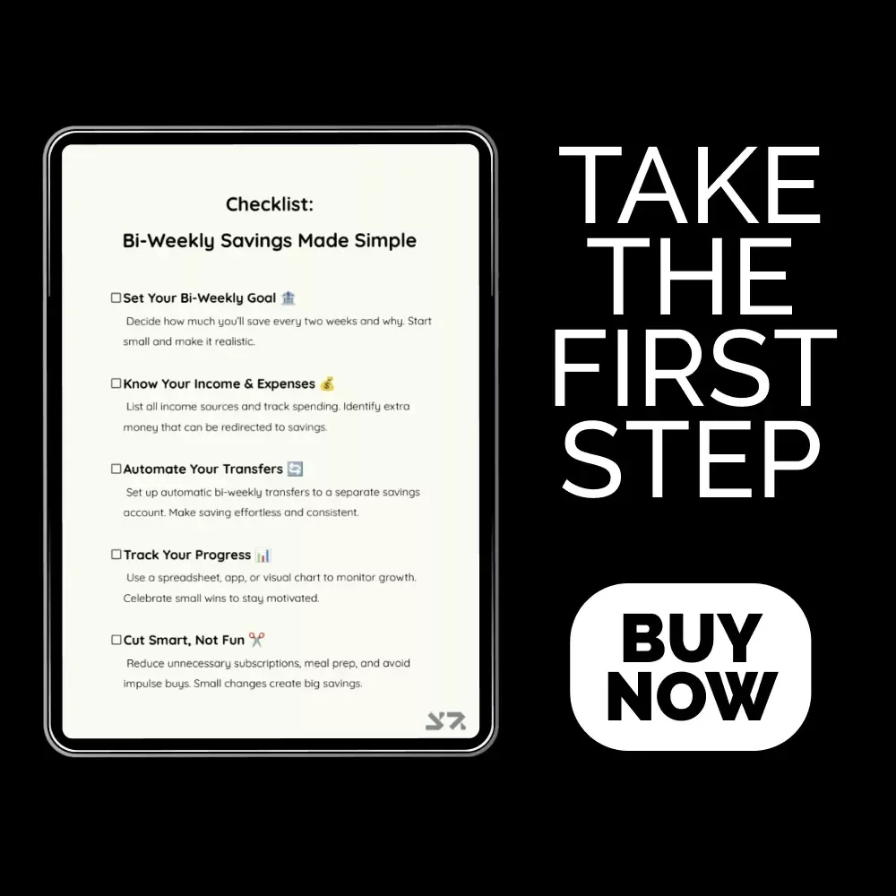 Checklist: Bi-Weekly Savings Made Simple – Printable Guide for Saving Money Every 2 Weeks, Budget Planner & Smart Financial Habit Tracker