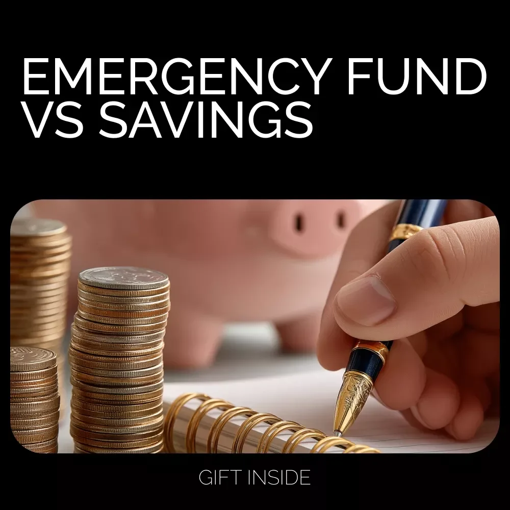 Emergency Fund vs Savings: Know the Difference | Financial Planning eBook | Money Management eBook | Digital Download | Learn Emergency Fund vs Savings for Smarter Decisions