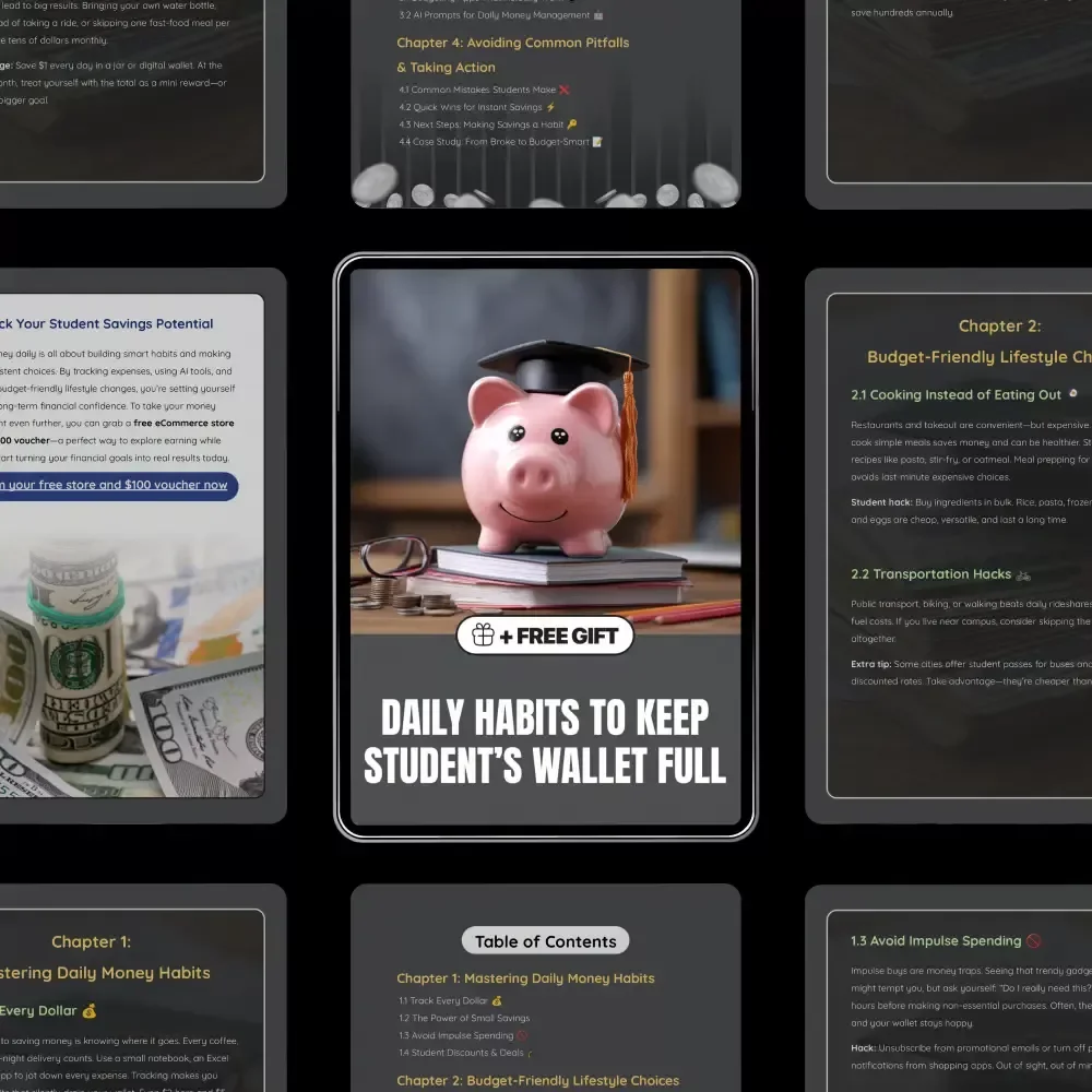 Daily Habits to Keep Student’s Wallet Full – Student Money Guide | How to Save Money Daily as a Student | Budget-Friendly Habits & Smart Tools PDF