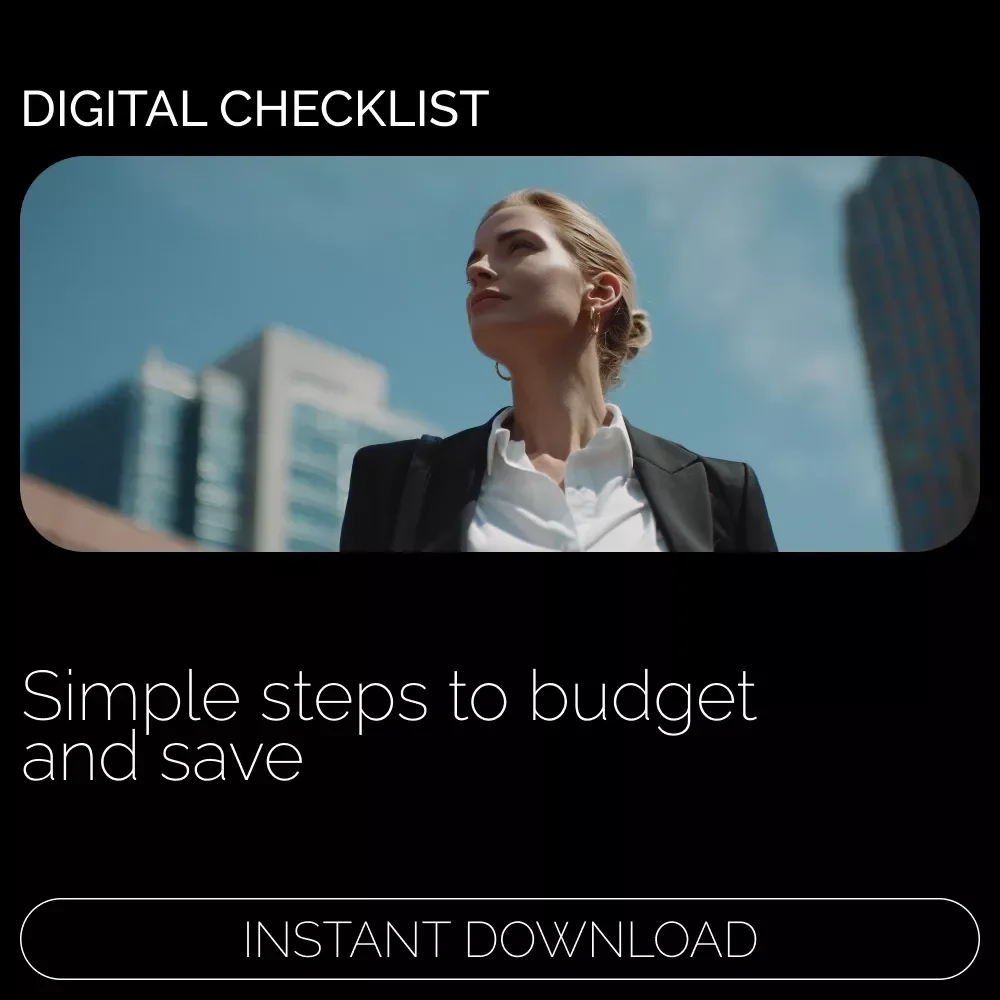 Budget Like a Boss: Your Quick-Action Checklist – How to Budget Your Money and Save | Simple Monthly Budget Planner & Savings Strategy Printable