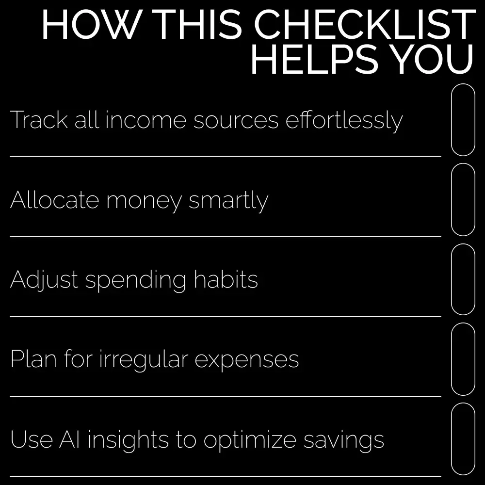 The Income-Based Budgeting Checklist: How to Budget Based on Income for Smart Money Management