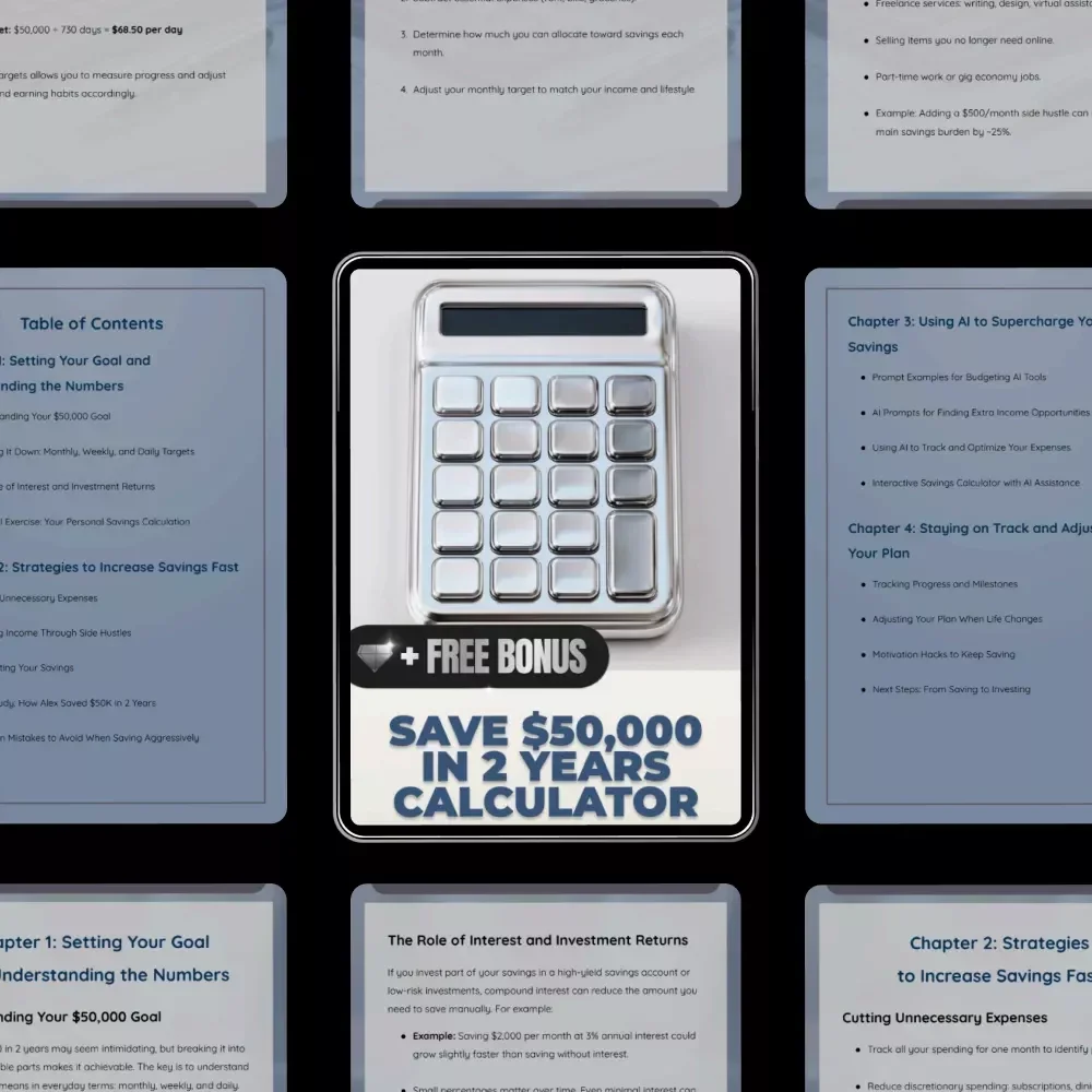 Save $50,000 in 2 Years Calculator – How to Save $50,000 in 2 Years Calculator Digital Guide
