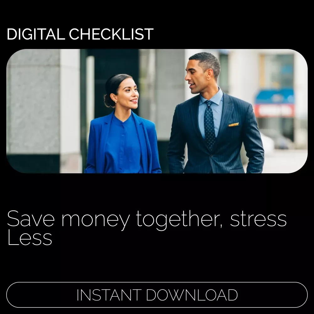 Couple’s Money-Saving Checklist – Best Way to Save Money with Your Partner, Printable Financial Planning & Budget Tracker for Couples