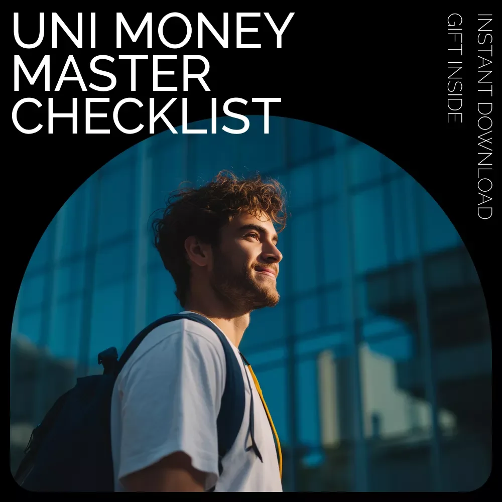 Uni Money Master Checklist | Student Budget Planner & Guide on how to save money as a uni student | Digital Download