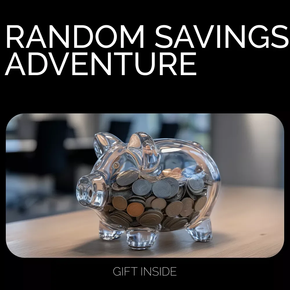 Checklist: Your Random Savings Adventure | Fun Money Challenge | Random Amount Weekly Savings Challenge Printable