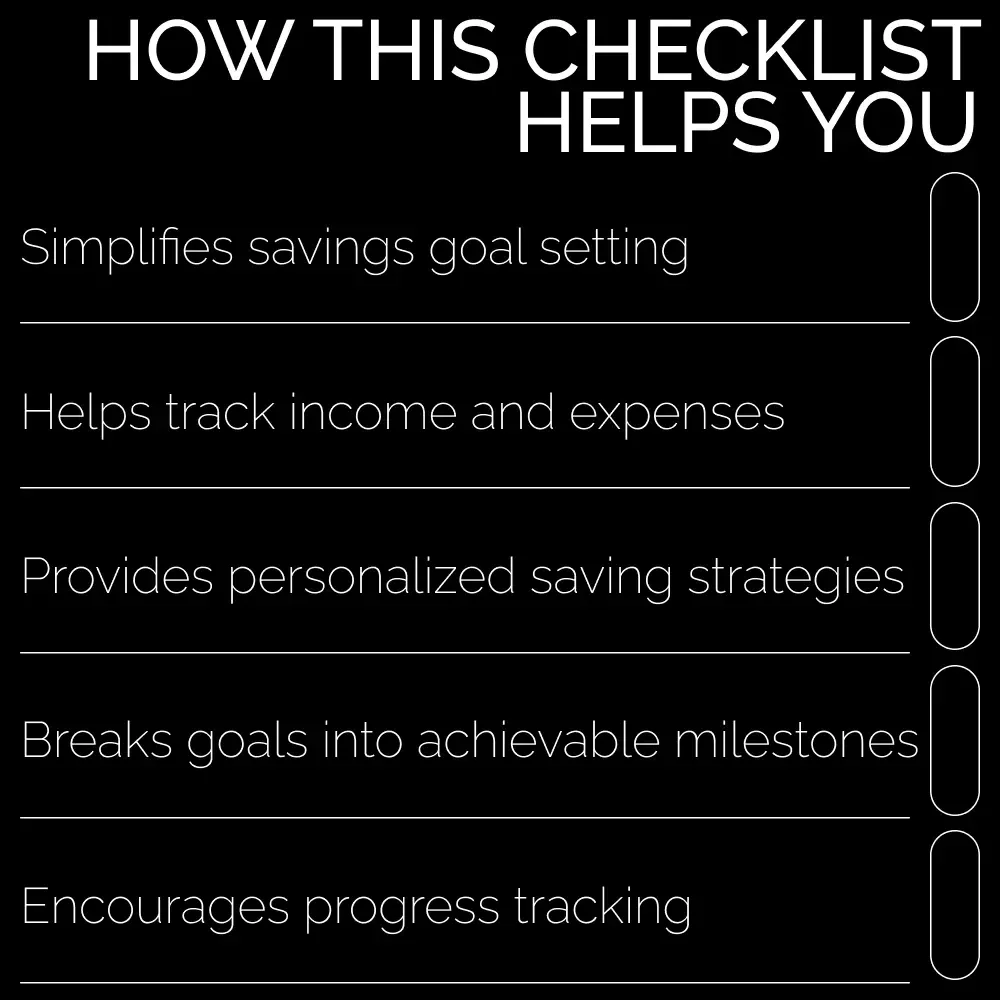 Smart Savings Goal Checklist – Achieve Your Financial Dreams with This Easy Guide
