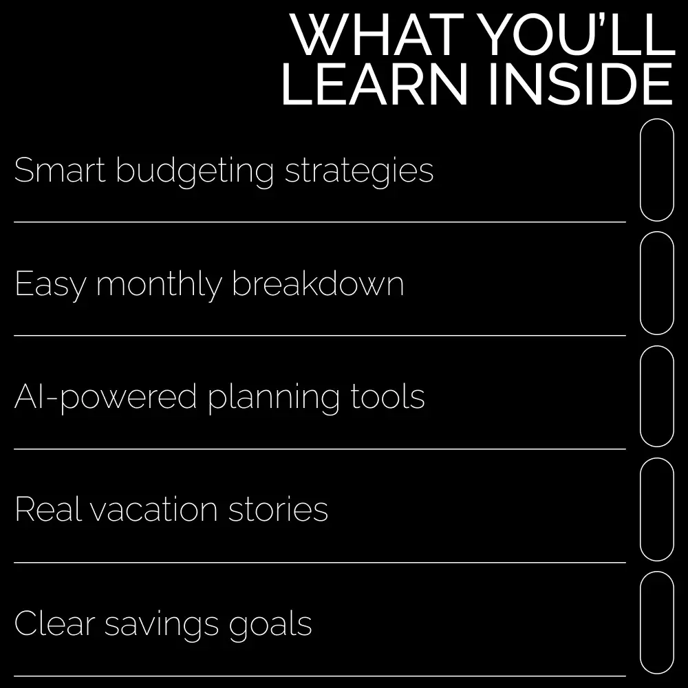 Smart Vacation Savings: How to Plan Your Monthly Budget eBook | How Much to Save for Vacation Per Month