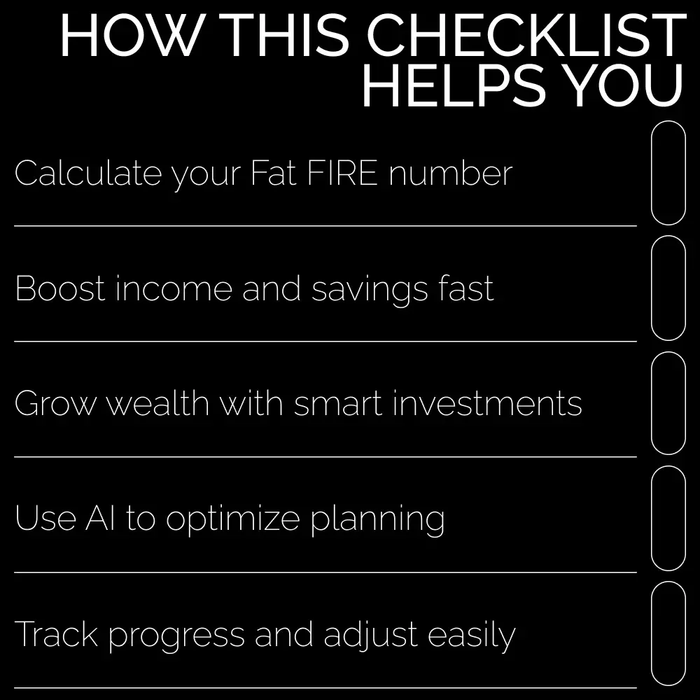 The Fat FIRE Checklist: Path to an Early Retirement – How to Fat FIRE Your Dream Lifestyle Guide