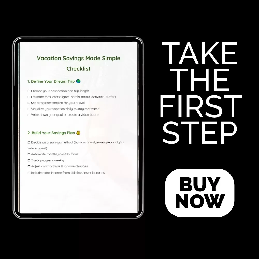 Vacation Savings Made Simple Checklist: Your Step-by-Step Guide to Saving Up for Vacation