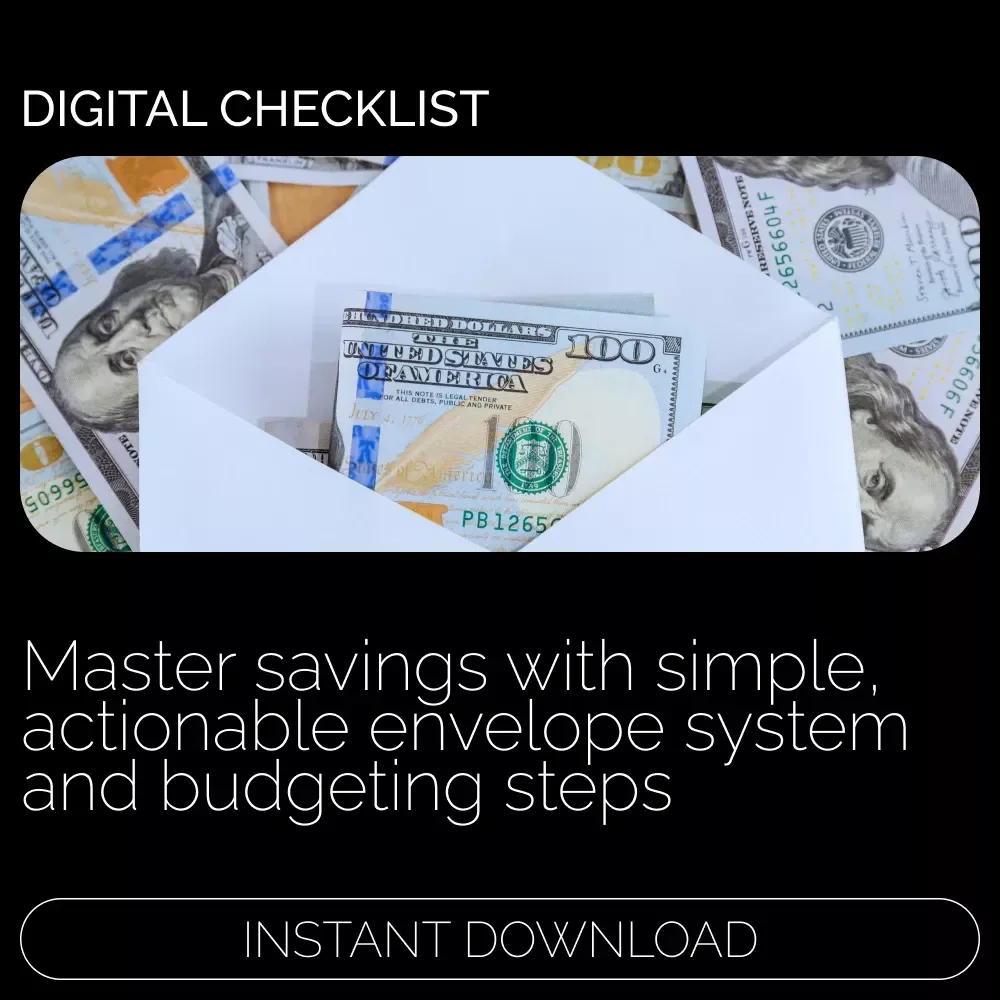Envelope Your Savings: Action Checklist 💵✉️ | Budgeting Made Simple