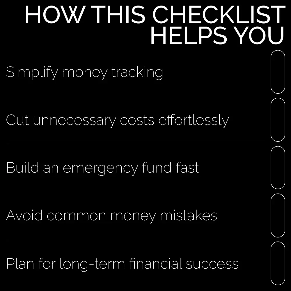 Your Easy Savings Checklist: A Simple Guide to Boost Your Financial Health