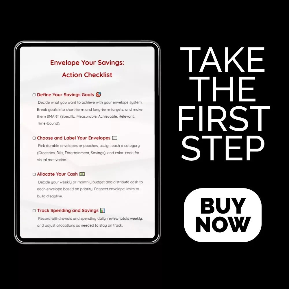 Envelope Your Savings: Action Checklist 💵✉️ | Budgeting Made Simple