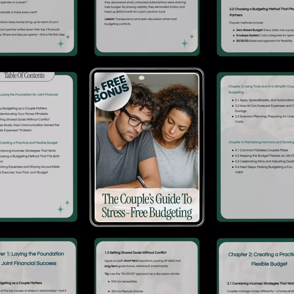 The Couple’s Guide to Stress-Free Budgeting: How to Budget as a Couple for Financial Harmony and Success