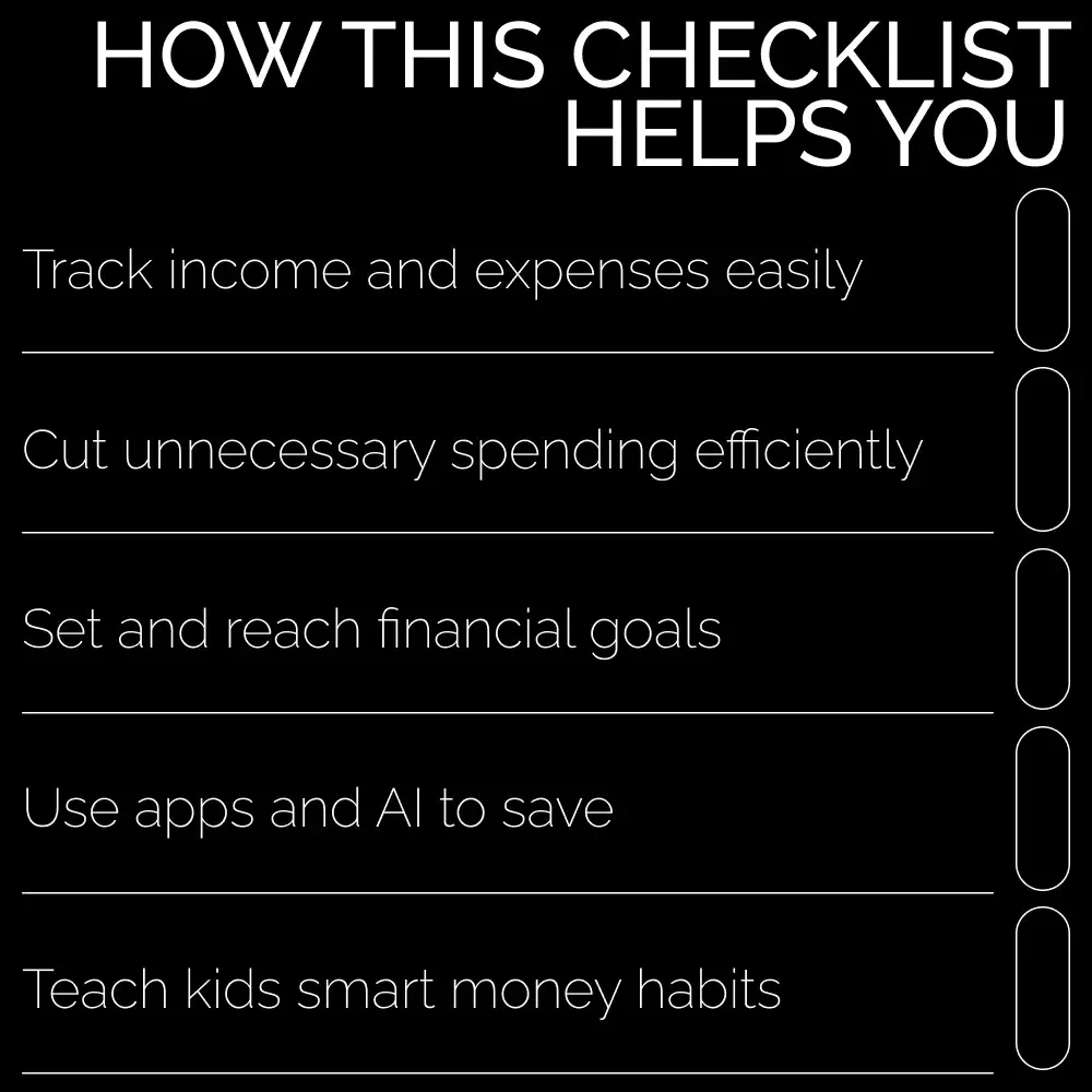 Family Money-Saving Checklist: How to Save Money as a Family – Digital Download Guide