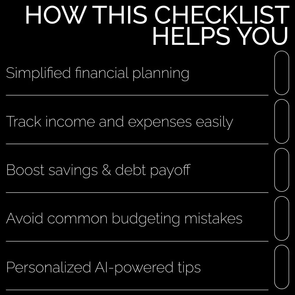 The 50/30/20 Action Checklist: The Ultimate Guide to Budgeting & Saving Smart