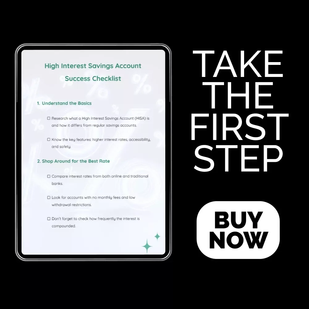 High Interest Savings Account Success Checklist – A Step-by-Step Guide to Growing Your Savings