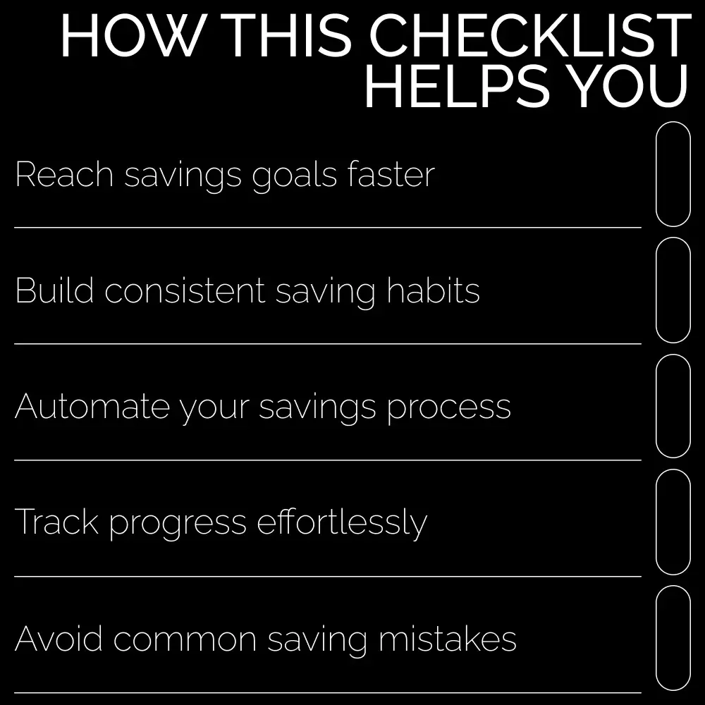 Daily Savings Made Simple: Checklist for Easy, Consistent Daily Saving Habit