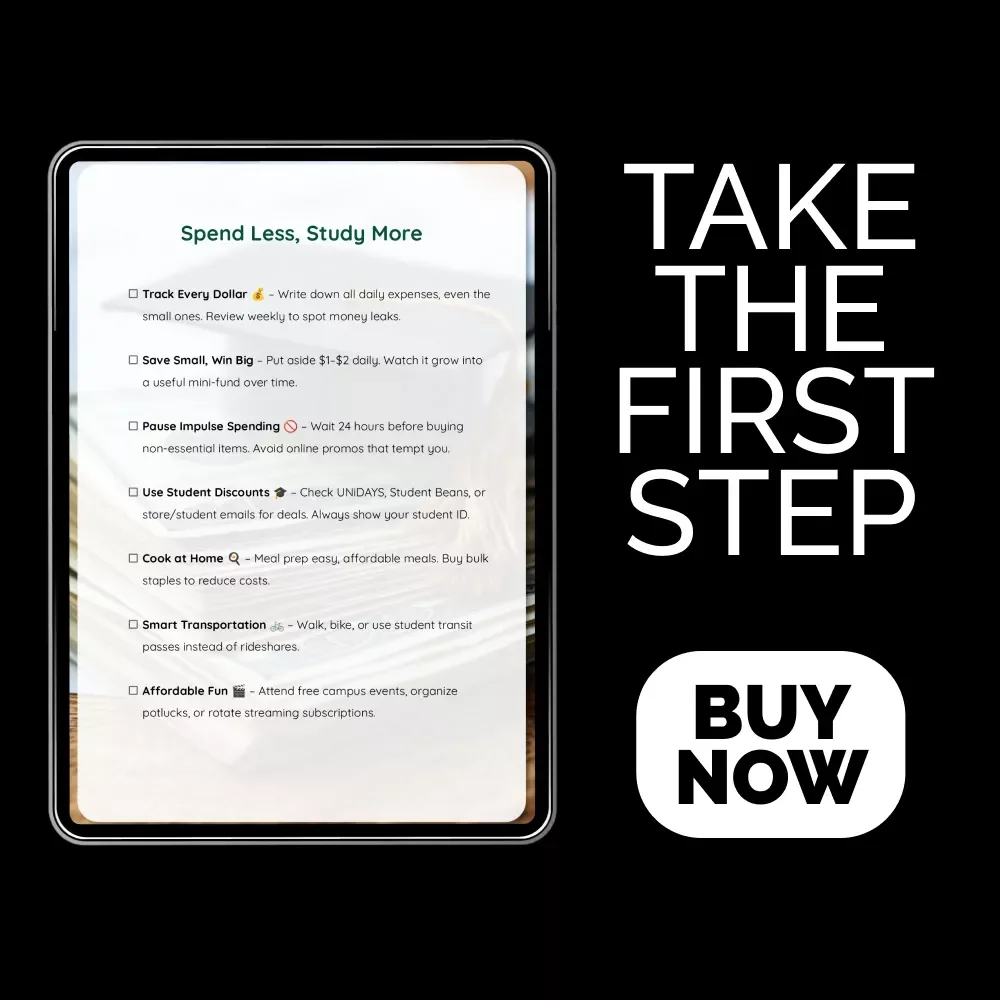 Spend Less, Study More | Daily Student Budget Checklist | Simple Guide for how to save money daily as a student