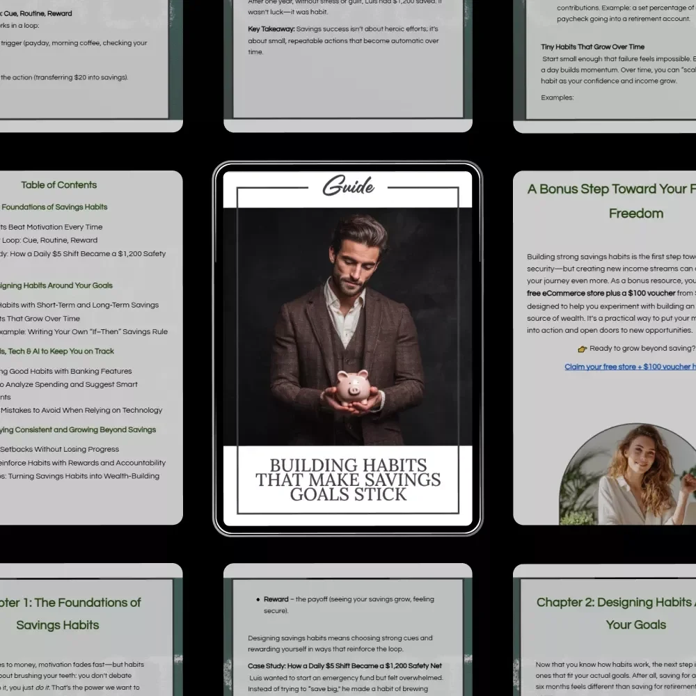 Building Habits That Make Savings Goals Stick - Digital Guide for Achieving Financial Success