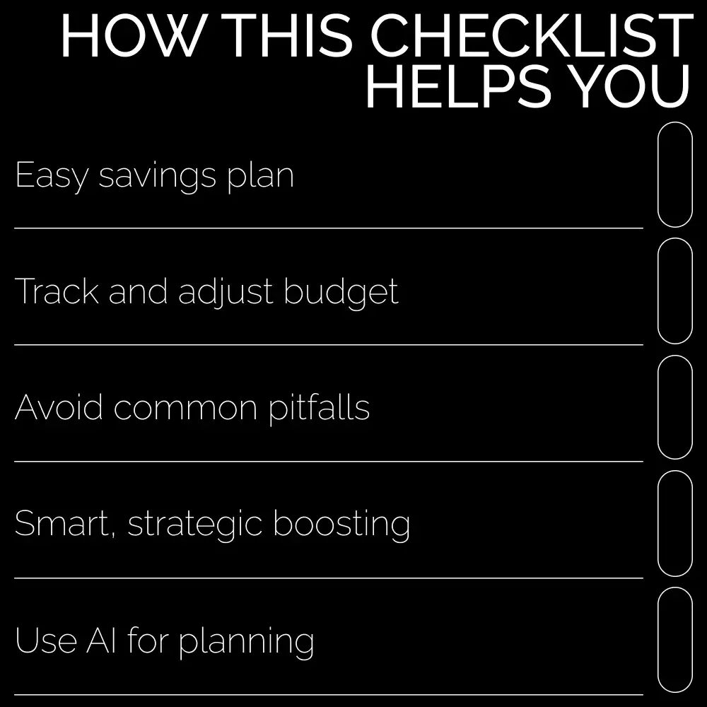 Vacation Savings Made Simple Checklist: Your Step-by-Step Guide to Saving Up for Vacation