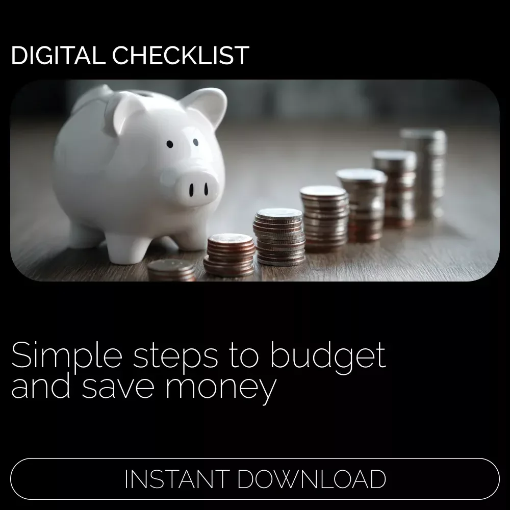 Checklist: Money Moves Made Simple – How to Budget and Save Money on a Low Income, Digital Download Guide for Smart Spending
