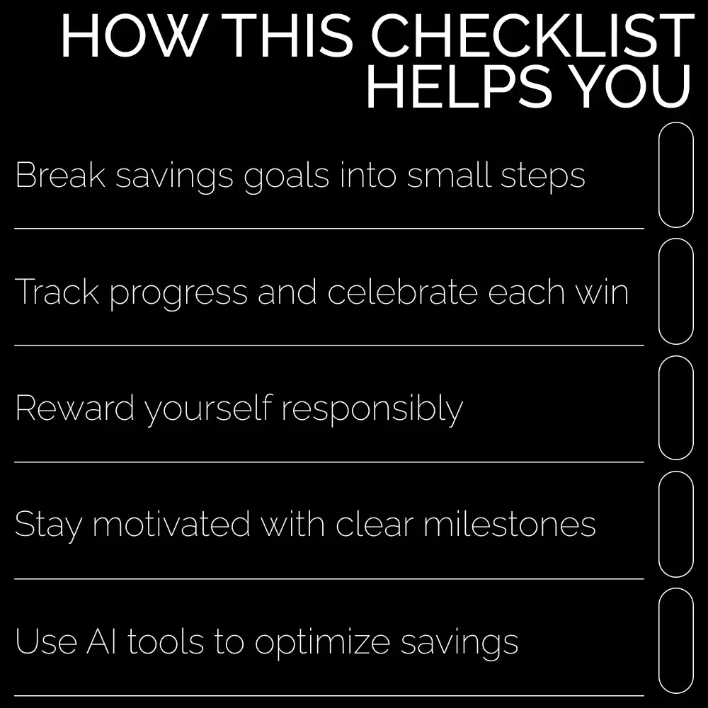 Savings Milestones Celebration Checklist: Your Guide to Staying on Track and Celebrating Every Win