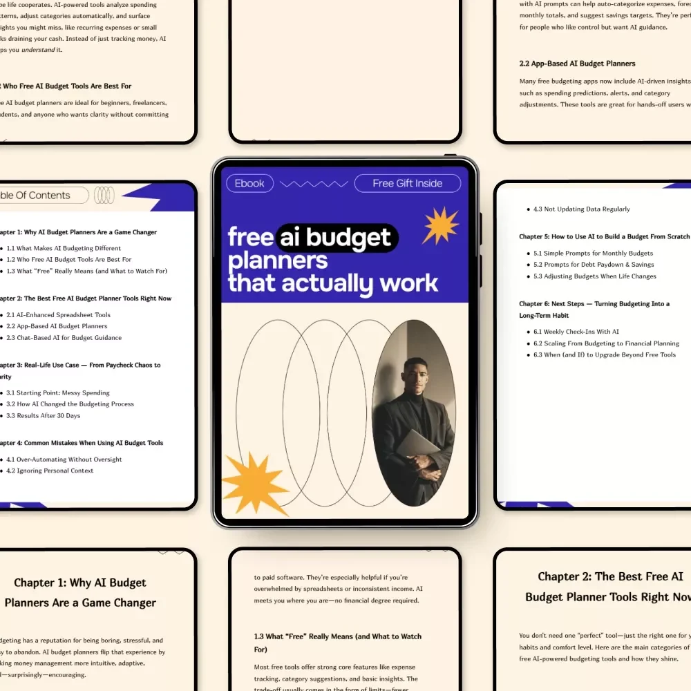 Free AI Budget Planners That Actually Work | Smart Money Guide | Digital eBook Download