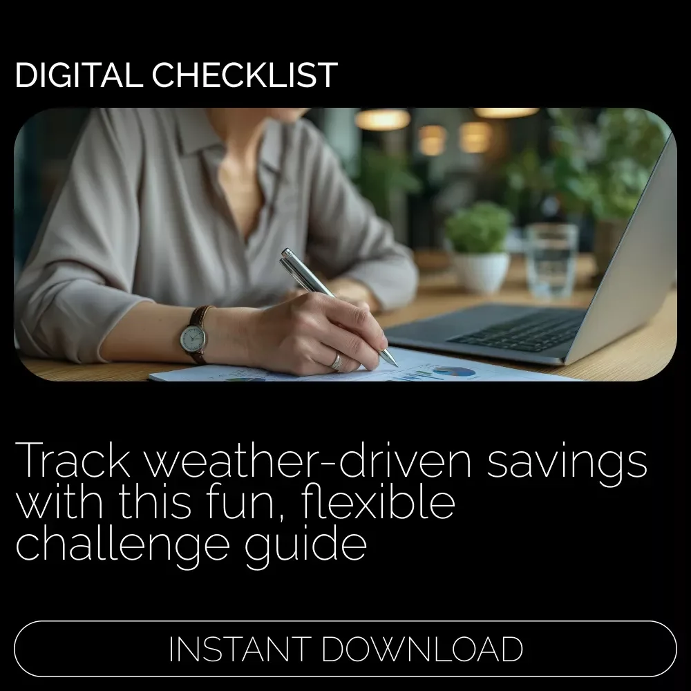Hot or Cold Savings Challenge – Temperature-Based Savings Goal Challenge Checklist
