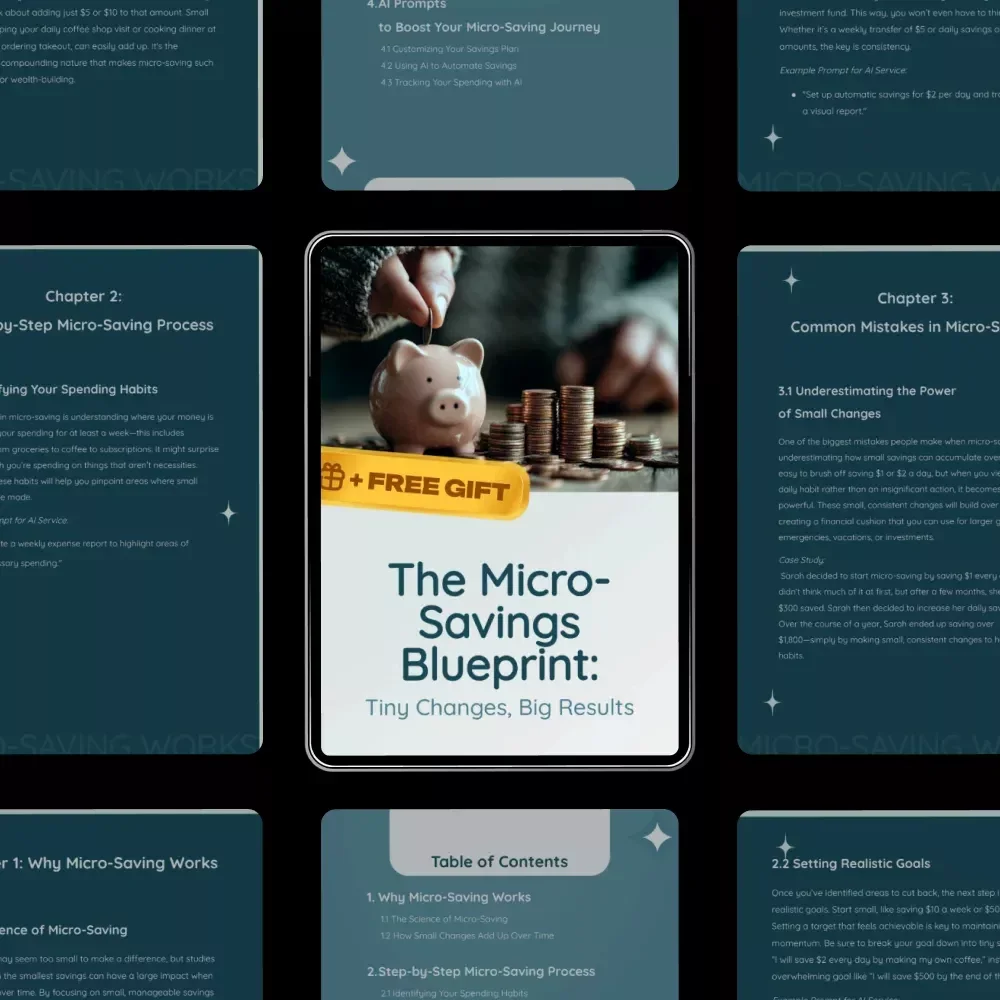 The Micro-Savings Blueprint: Tiny Changes, Big Results – Step-by-Step Microsaving Guide for Smart Budgeting and Financial Growth
