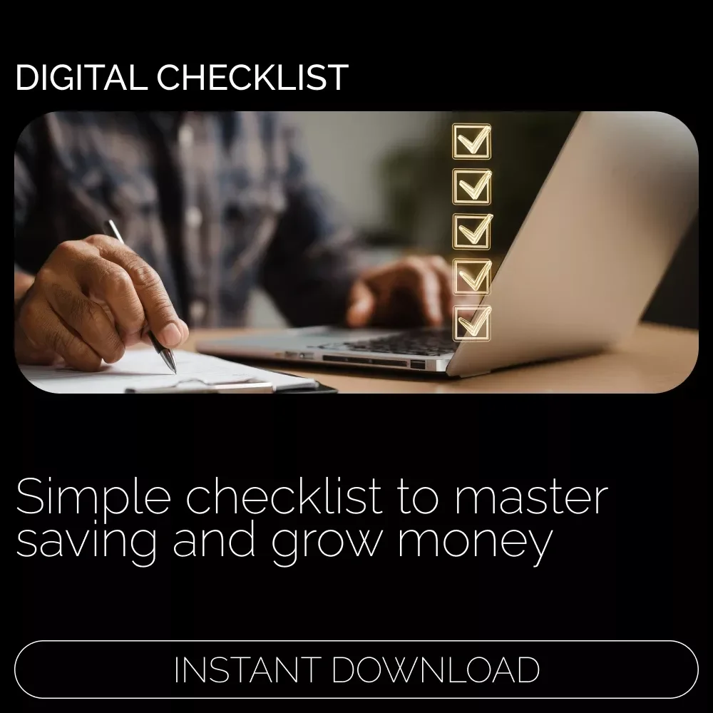 Smart Savings Action Checklist – Printable Guide on How to Start Saving Money | Budget Planner, Financial Goal Tracker, Money Management Digital Download