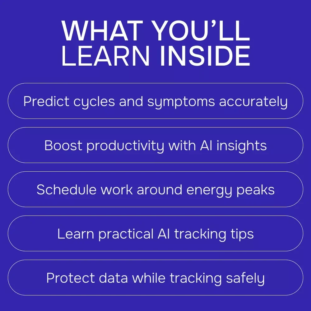Flow & Data: Harnessing AI to Track Your Cycle Like a Pro – Digital Guide, eBook, Checklist for Menstrual Tracking, AI Cycle Insights, Productivity Tips for Freelancers & Creatives