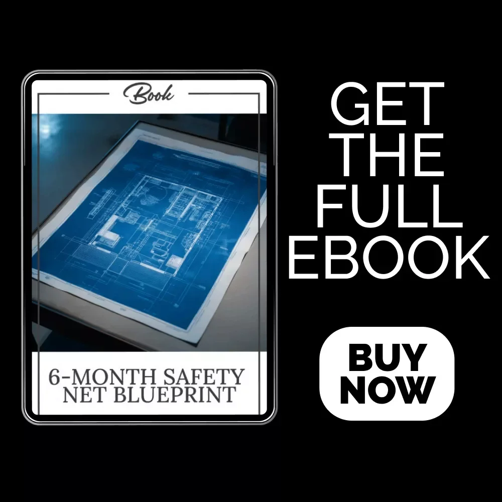 6-Month Safety Net Blueprint | Emergency Fund eBook | Build a 6 Month Emergency Fund | Financial Planning eBook for Stability & Security