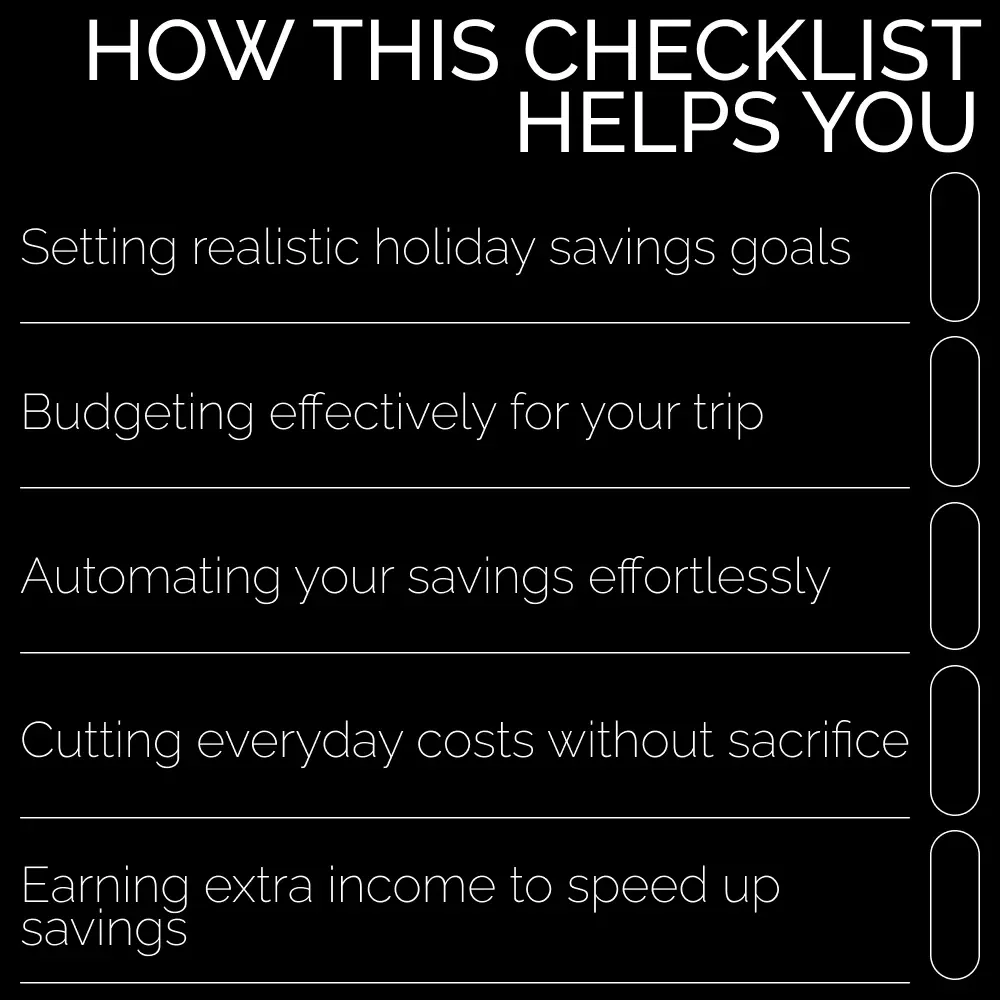 Holiday Savings Made Simple Checklist - Your Ultimate Guide to Saving for Holidays