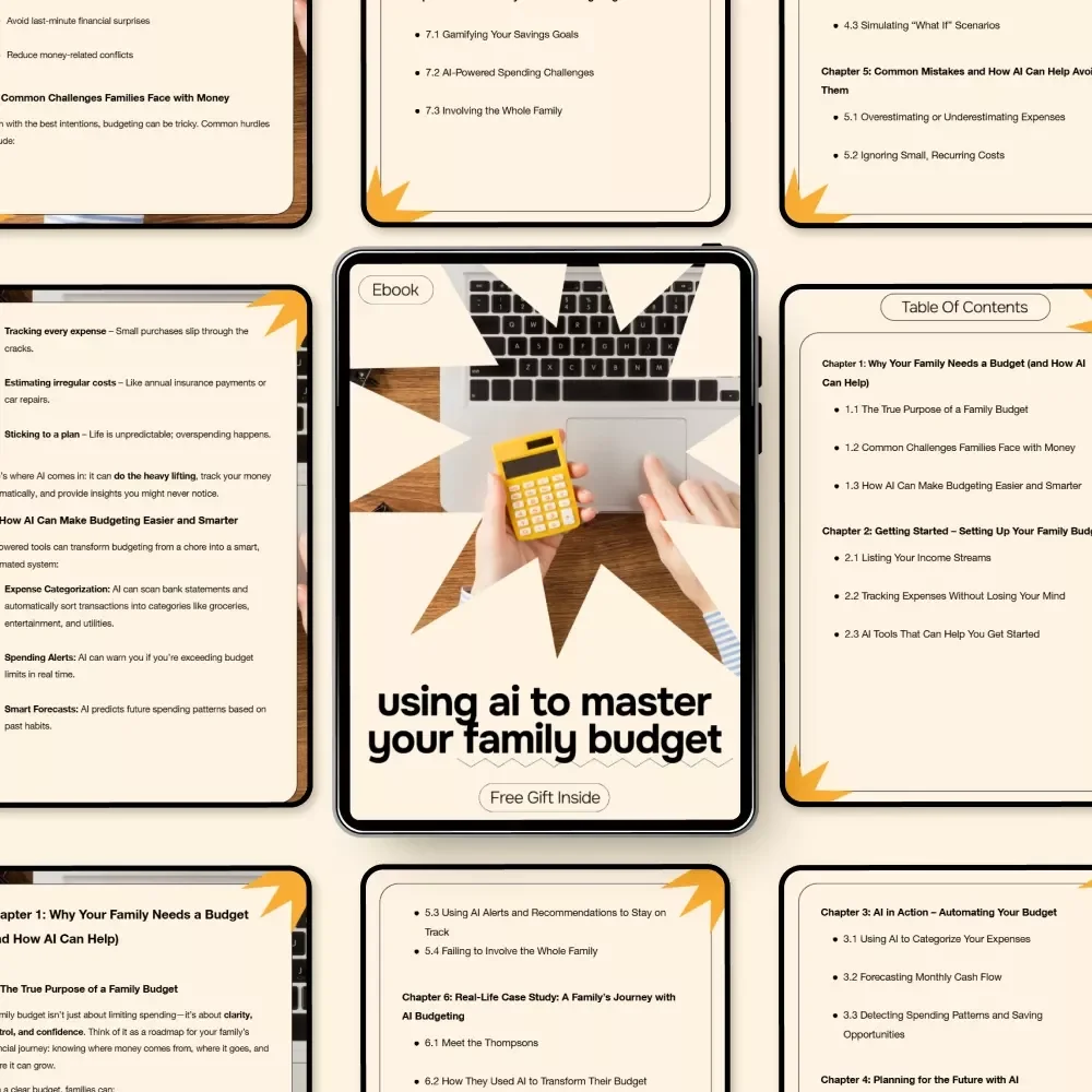 Using AI to Master Your Family Budget | Smart Family Budget Planner eBook | AI Budgeting Guide for Parents, Households & Home Finance