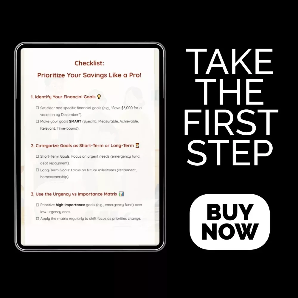 Checklist: Prioritize Your Savings Like a Pro! - Smart Financial Goal Setting for 2026