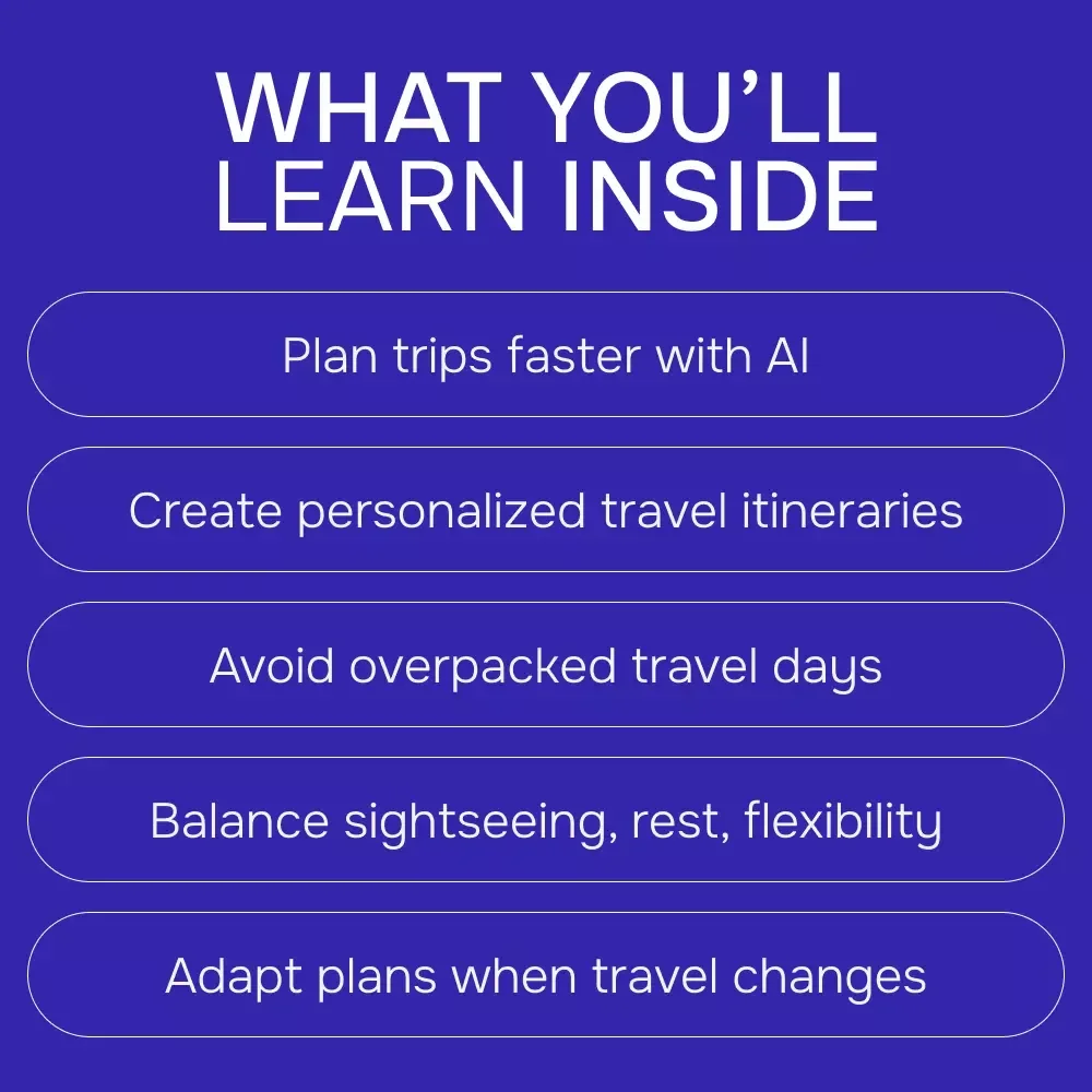 Travel Smarter, Not Harder – AI for Travel Planning Itinerary eBook | Build Personalized Trips Faster