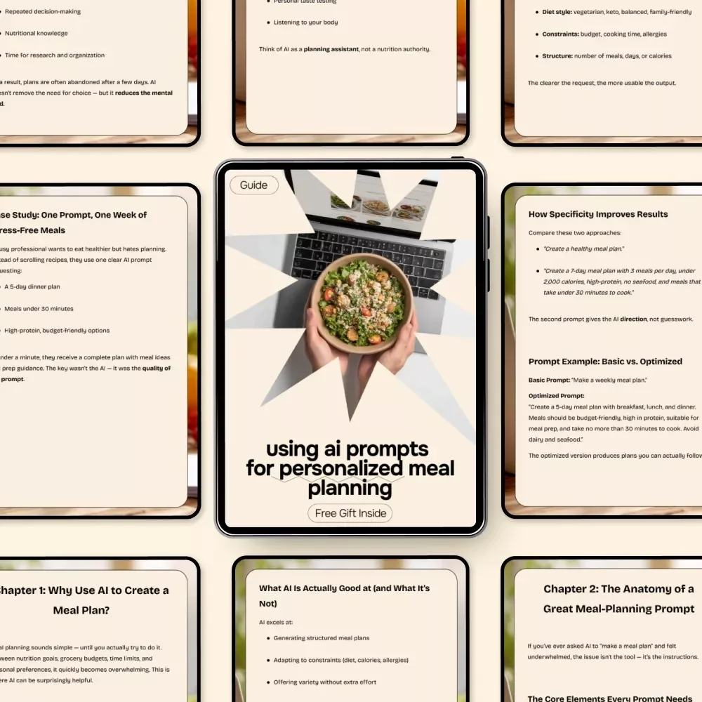 Using AI Prompts for Personalized Meal Planning – Practical Guide with ai prompt for creating a meal plan, Smarter Weekly Menus, Time-Saving Digital Download