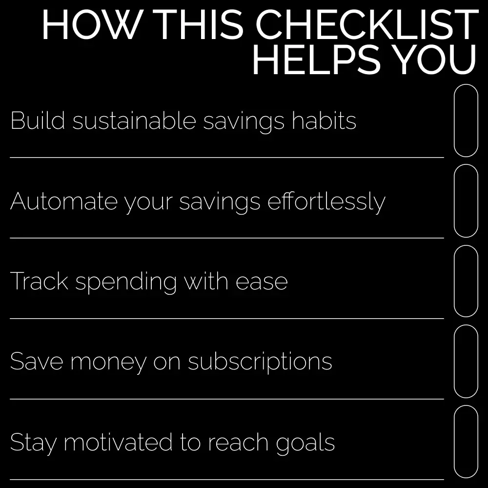 Your Micro-Saving Success Plan: Small Steps to Big Wins - A Digital Checklist for Gen Z