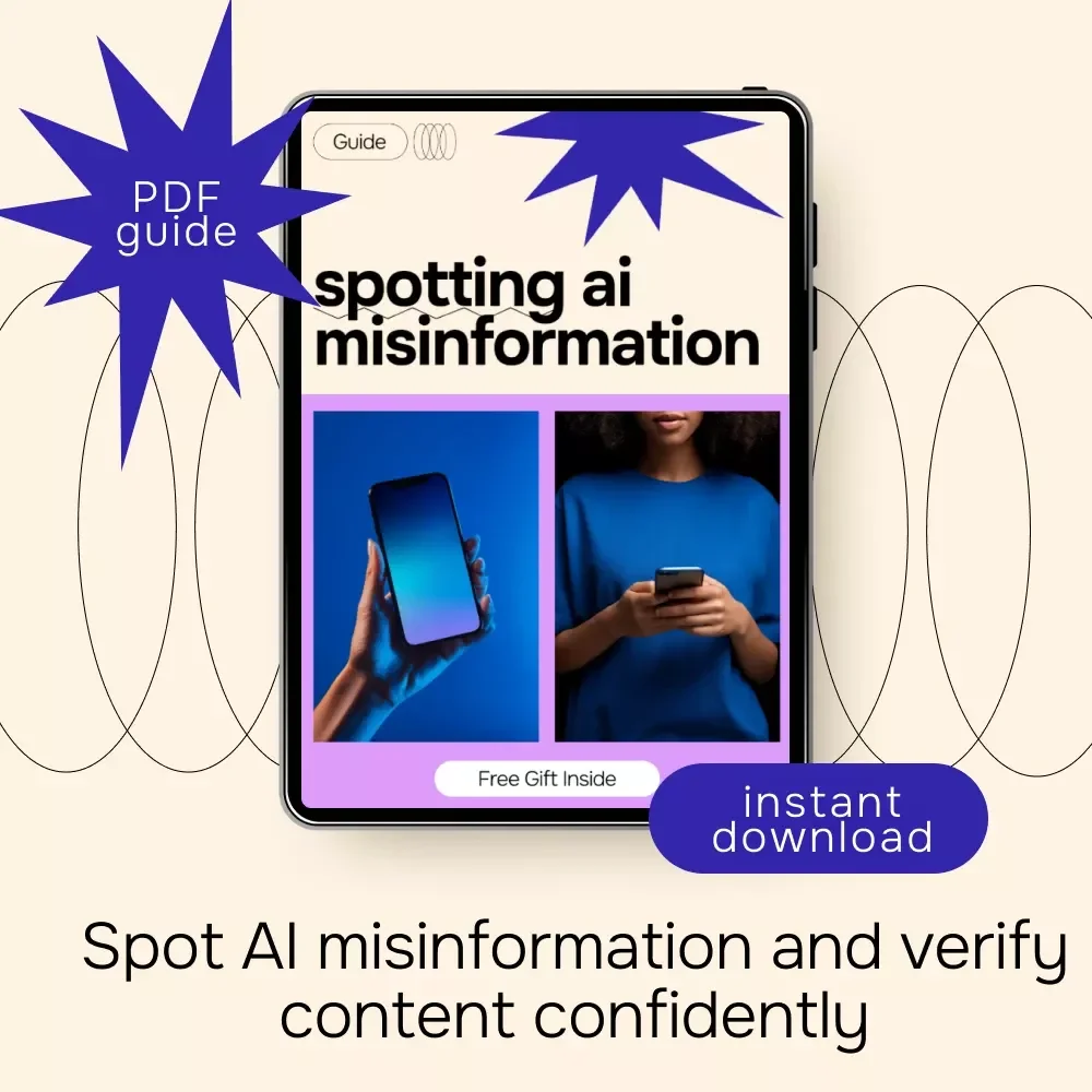 Spotting AI Misinformation | Digital Guide to Identifying False AI Content, Fact-Checking Strategies, Media Literacy eBook, Online Safety Checklist