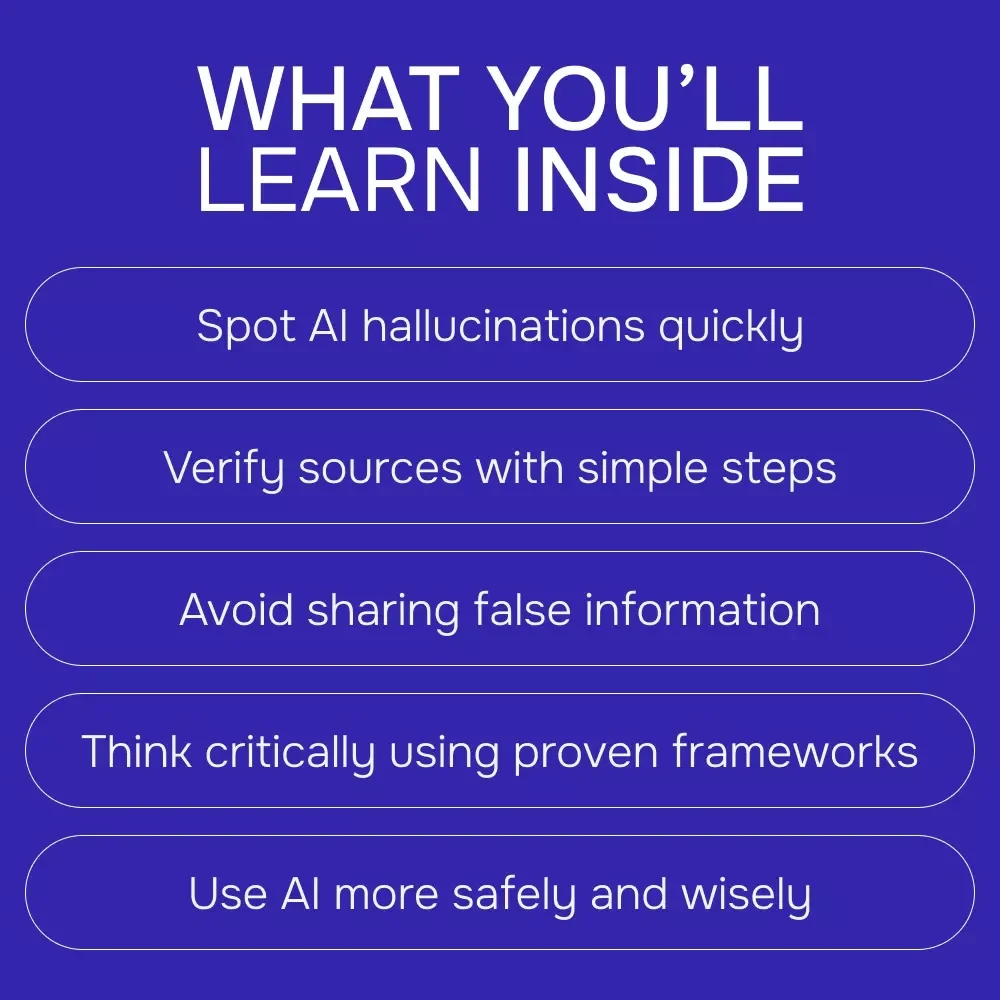Spotting Fake AI Information – AI Misinformation Guide, Fact-Checking Digital Download, Media Literacy eBook, AI Hallucination Detection Checklist, Online Research Skills Toolkit