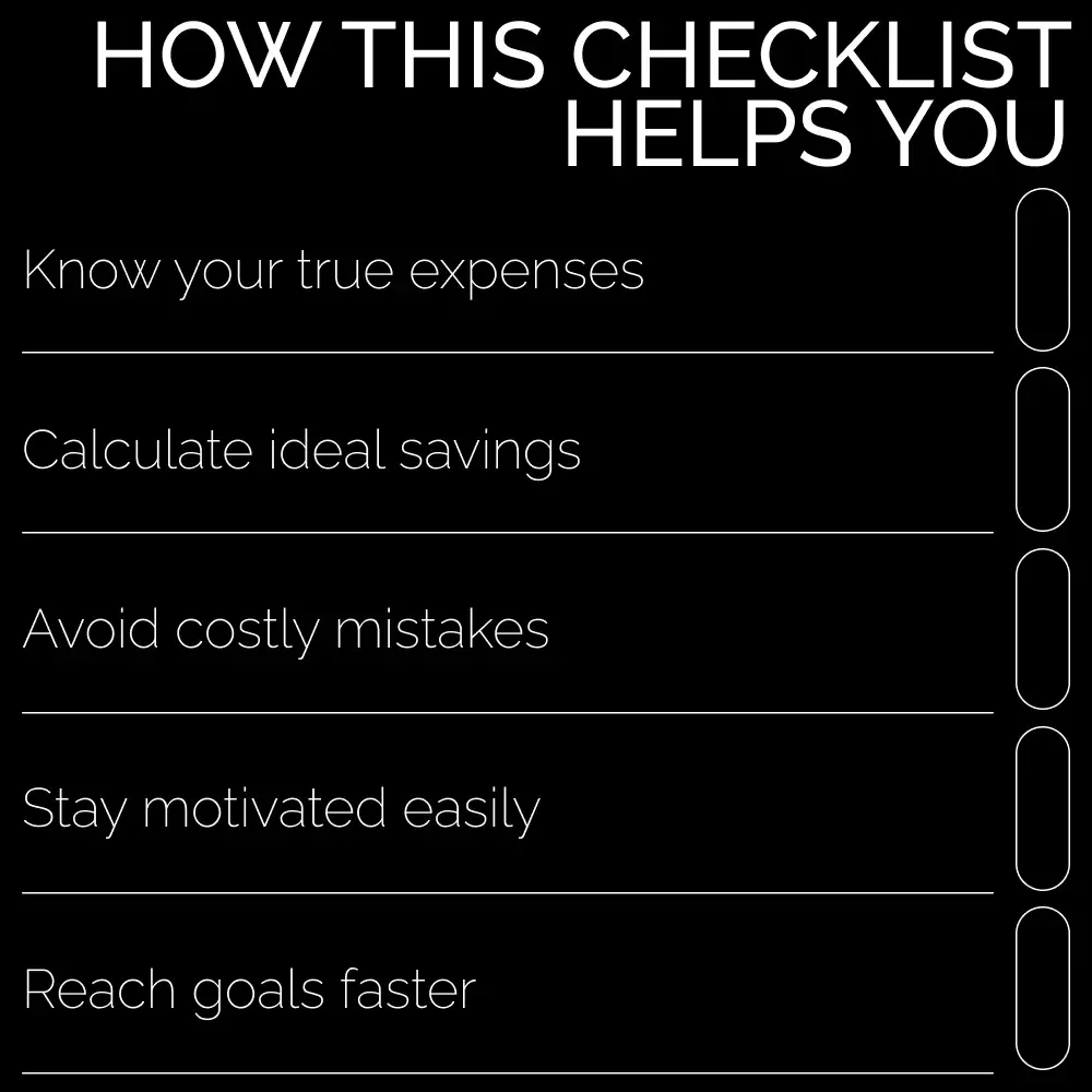 Emergency Fund Boost Checklist | How to Calculate Emergency Fund | Printable Financial Planning Checklist for Savings, Budgeting & Money Management
