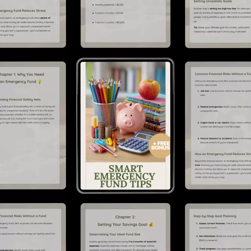 Smart Emergency Fund Tips | Emergency Fund Tips eBook | Instant Digital Download | Financial Planning PDF Guide for Saving & Security