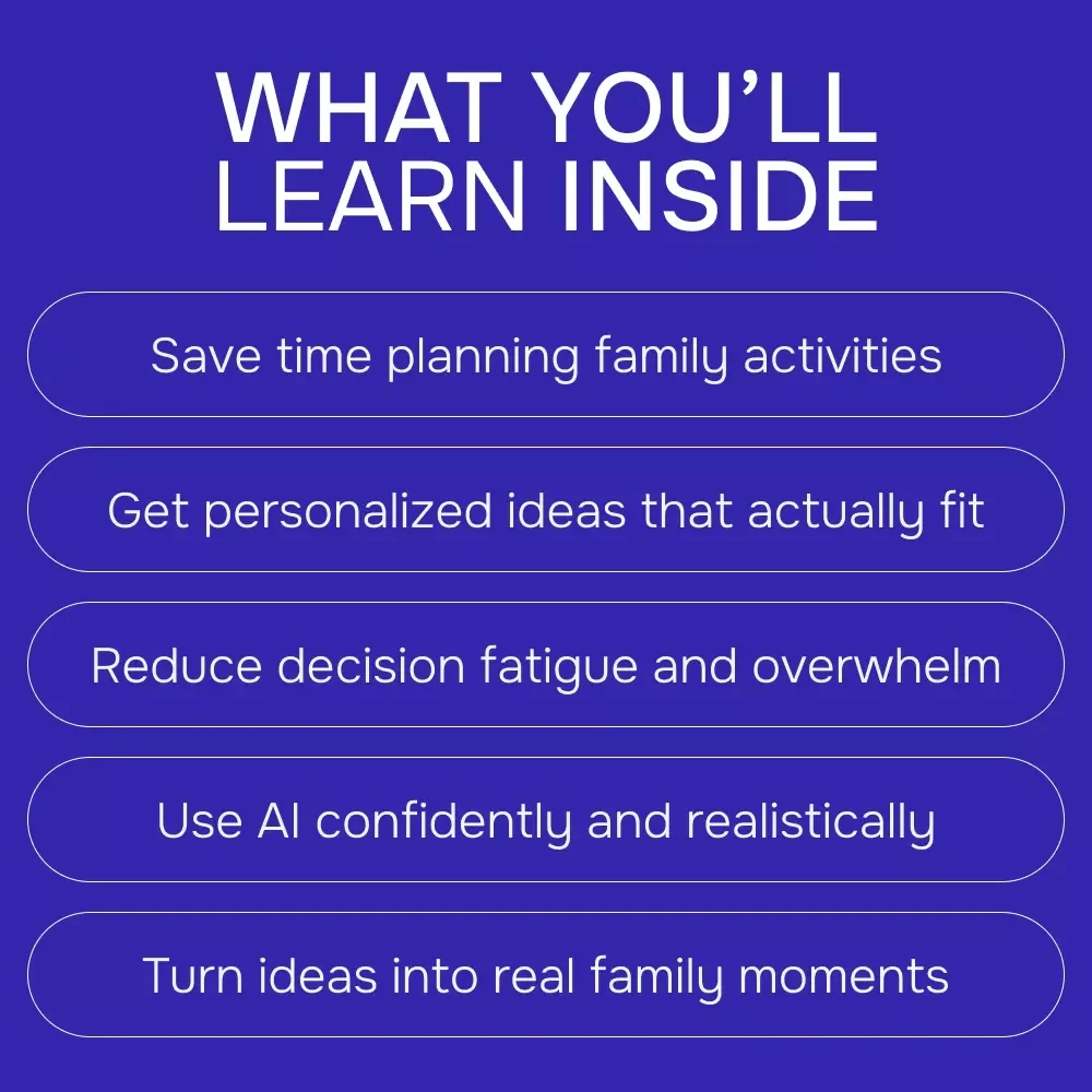 Playtime Powered by AI: Smarter Ways to Find Family Fun – AI Family Activity Planner Guide, Digital eBook for Busy Parents, Family Fun Planning with Prompts & Checklists
